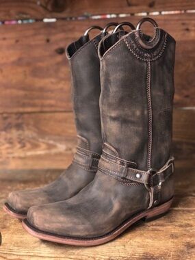 Liberty Black | Vintage Cafe Harness Boot w/Square Toe, Sz 9 ♥ EUC!